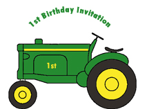 210x158 John Deere 1st Birthday Invitation 1st Birthday