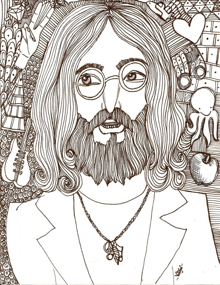 770x996 Saatchi Art John Lennon Drawing By Ilse Valfre