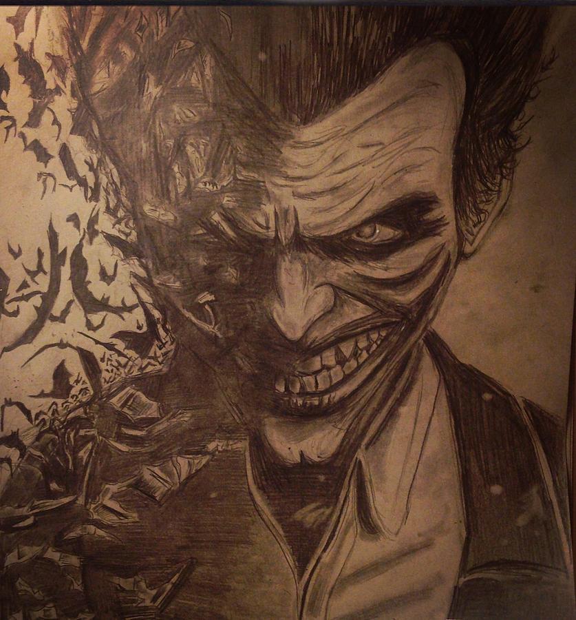 837x900 Joker Batman Arkham Origins Drawing By Julie Leone