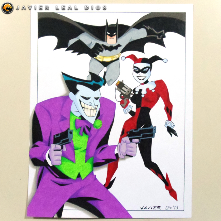 709x709 Drawing The Joker, Harley Quinn And Batman By Neokoi