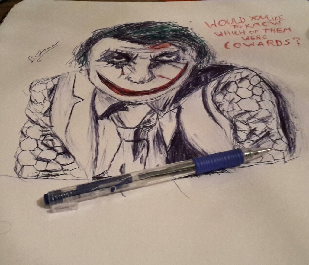 1023x878 Drawing Of The Joker By Artisticwizard79