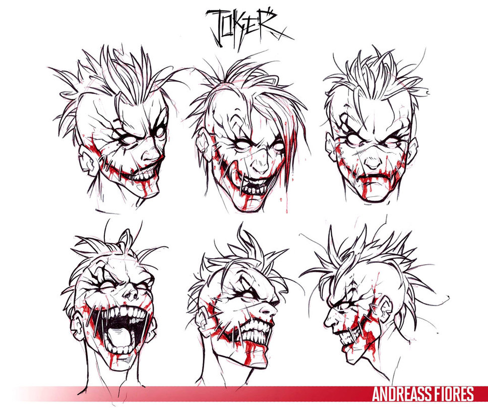968x825 Joker Face Sketch By Andreass88