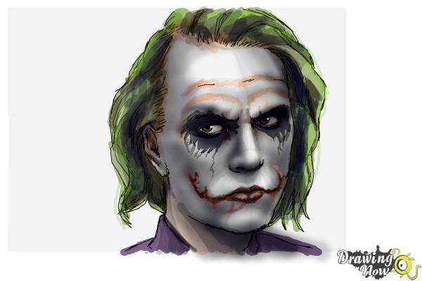 600x400 How To Draw Heath Ledger As The Joker From Dark Knight