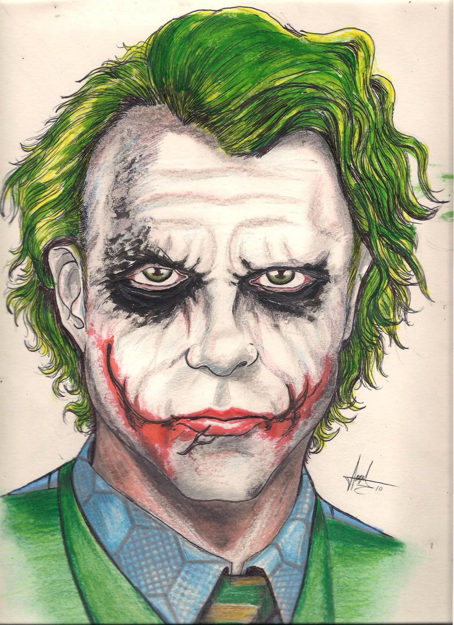 The Joker Heath Ledger Drawing By Viola El Pixels - vrogue.co