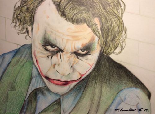 500x370 The Joker Heath Ledger Original Pencil