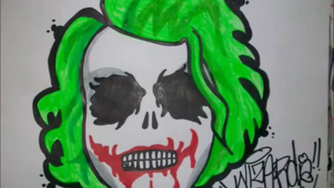 1280x720 How To Draw A Skull Joker In Color