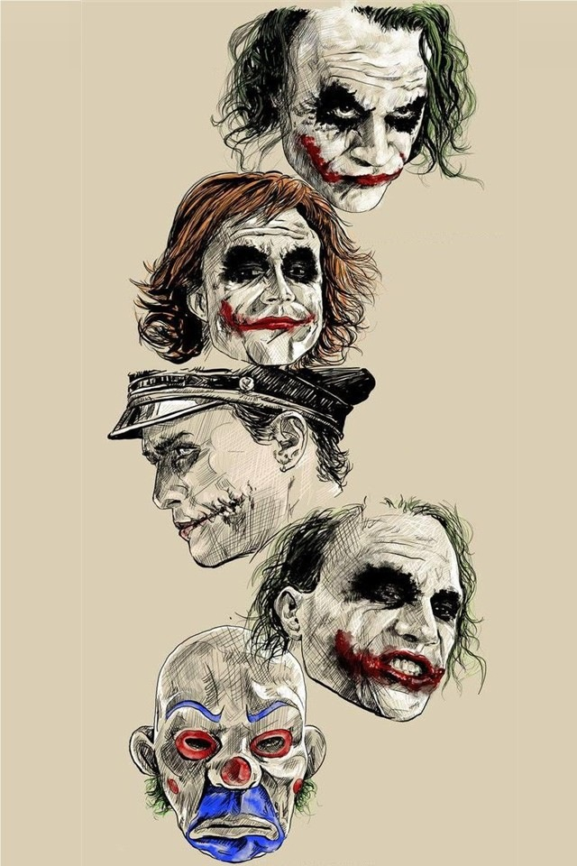 640x960 Faces Of Heath Ledger Joker