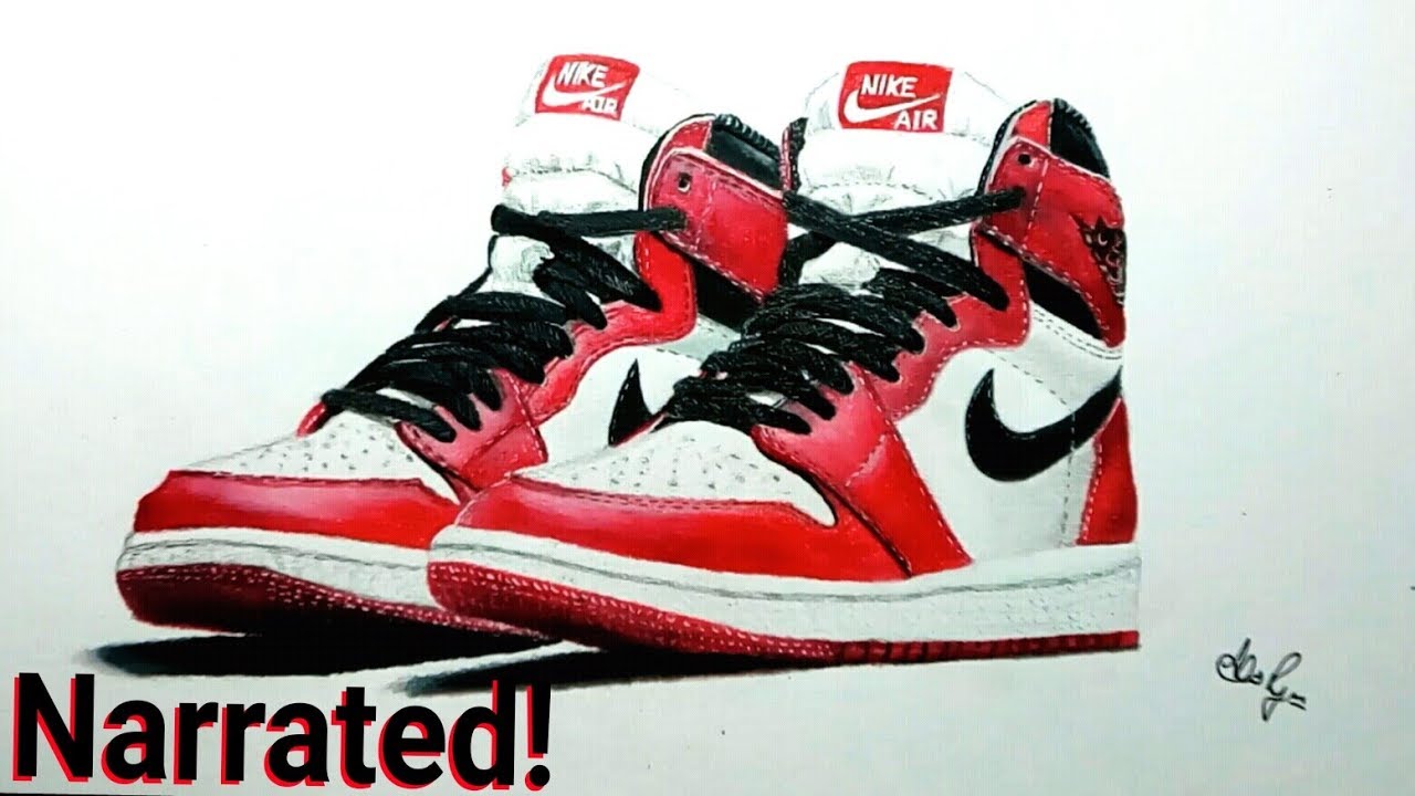 1280x720 Drawing Nike Air Jordan 1 With Prismacolor