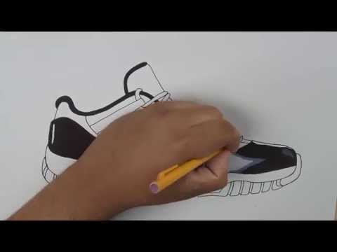 480x360 How To Draw Air Jordan 11 Low Concord W Downloadable Stencil