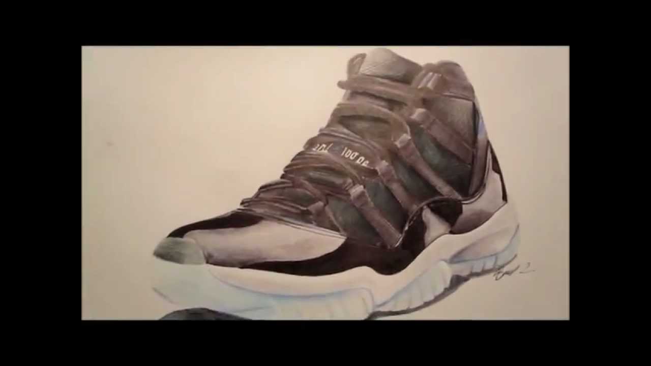 1280x720 Jordan 11 Space Jam Hand Drawing!