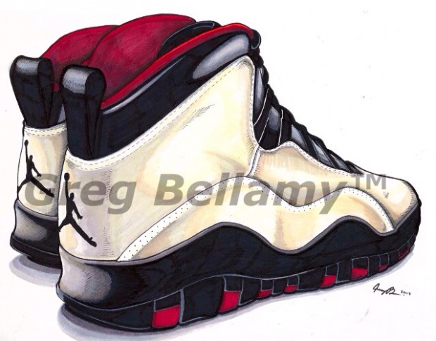 620x485 Air Jordan 10 Drawing