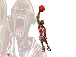 300x225 Michael Jordan Drawing Dunk Nba Gigantic Print Poster Ebay