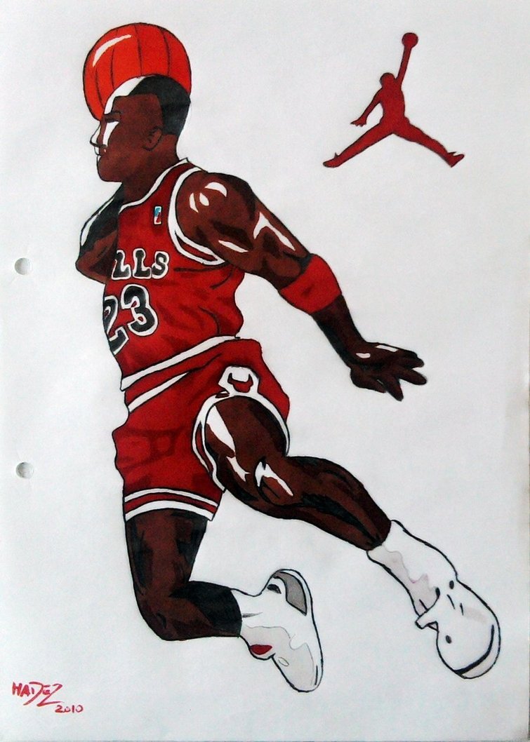 755x1058 Michael Jordan Drawing By Dan Hadez