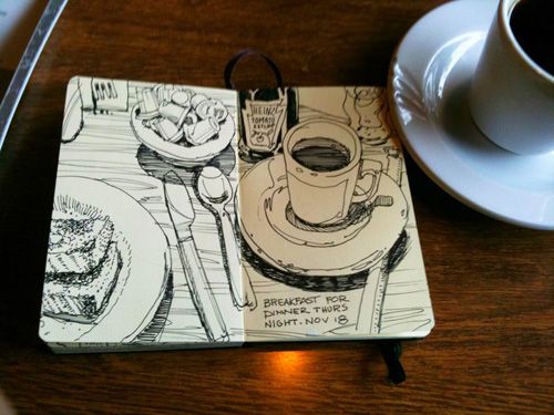 500x375 Graham Smith Restaurant Sketchbook Lots Of Good Art Journal