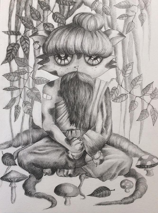 667x900 Spiritual Journey Drawing By Board Cat