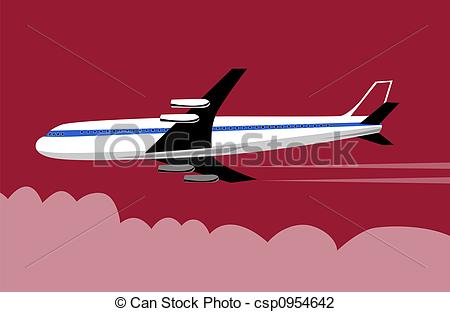 450x312 Jumbo Jet Plane. Artwork On Air Travel Clip Art