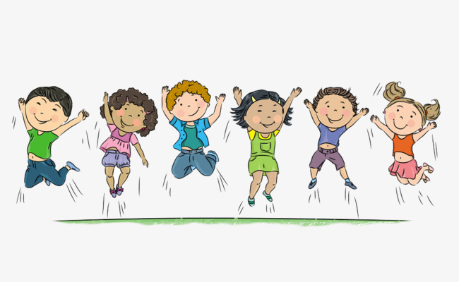 650x400 Jump Up, Boys!, Cartoon Hand Drawing, Decorate, Motion Png Image