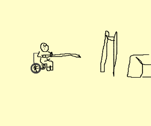 300x250 Wheelchair Pole Jump (Drawing By Luca Tagliabue)