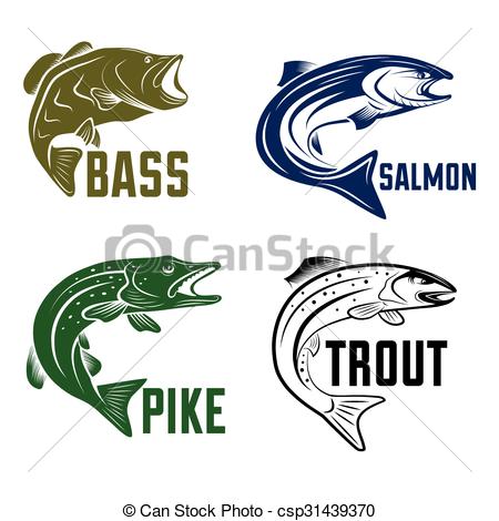 450x470 Jumping Fish Illustration Vectors Illustration