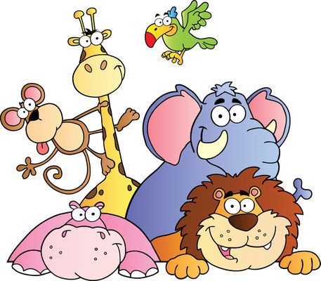 457x400 Cartoon Jungle Animal Clip Art Pin It Clipart