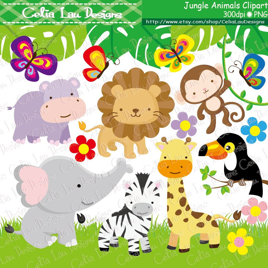 860x861 Jungle Animals Clipart Baby Jungle Animals Clipart Safari