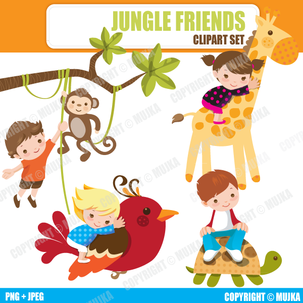 600x600 Inspirational 8 Graphics Of Jungle Animals And Kids ( Bonus