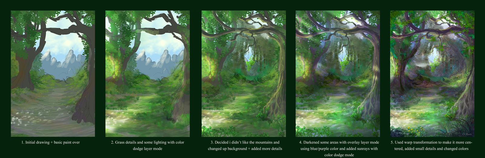 1600x522 Tutorial Background Forest On Drawing Tutorial
