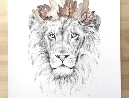 420x318 Lion King Of The Jungle Print A4