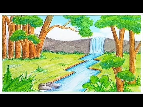 Jungle Scenery Drawing at GetDrawings | Free download