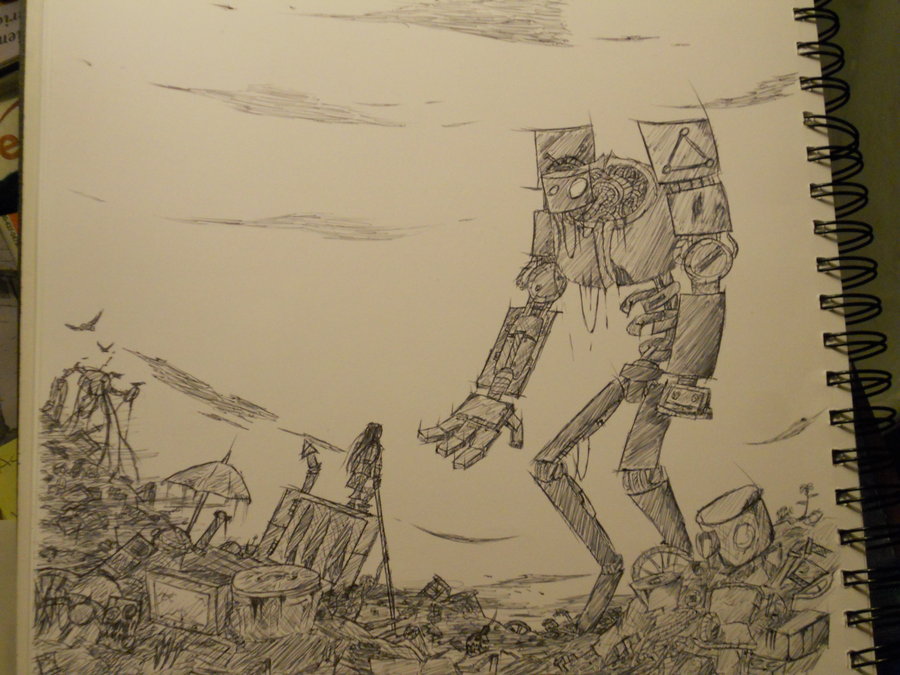900x675 Junkyard Robot By T3chn0t0phat