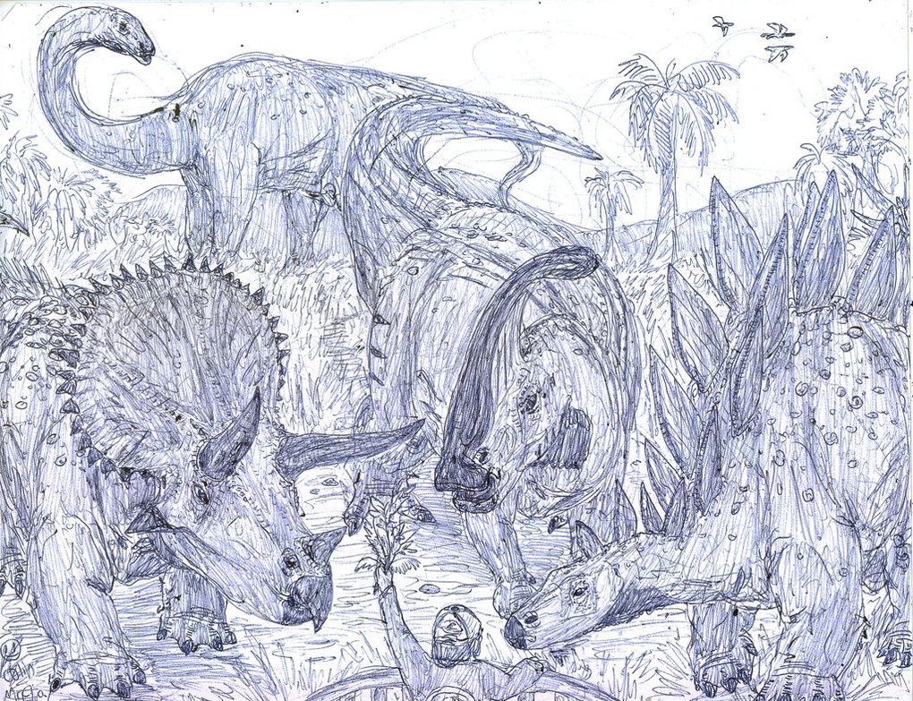 1020x783 Jurassic World Feeding Time By Mickeyrayrex