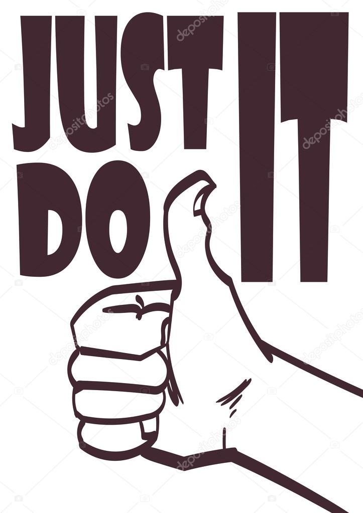 723x1023 Poster With Approve Hand And Signature Just Do It. Vector Eps 10