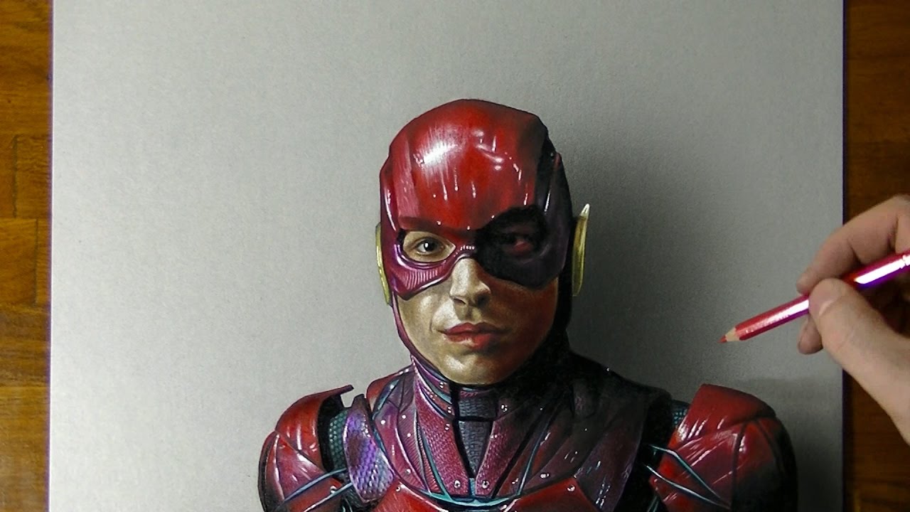 1280x720 Drawing The Flash Justice League