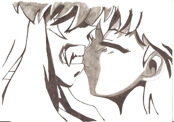 600x419 Inuyasha And Kagome By Kagzz