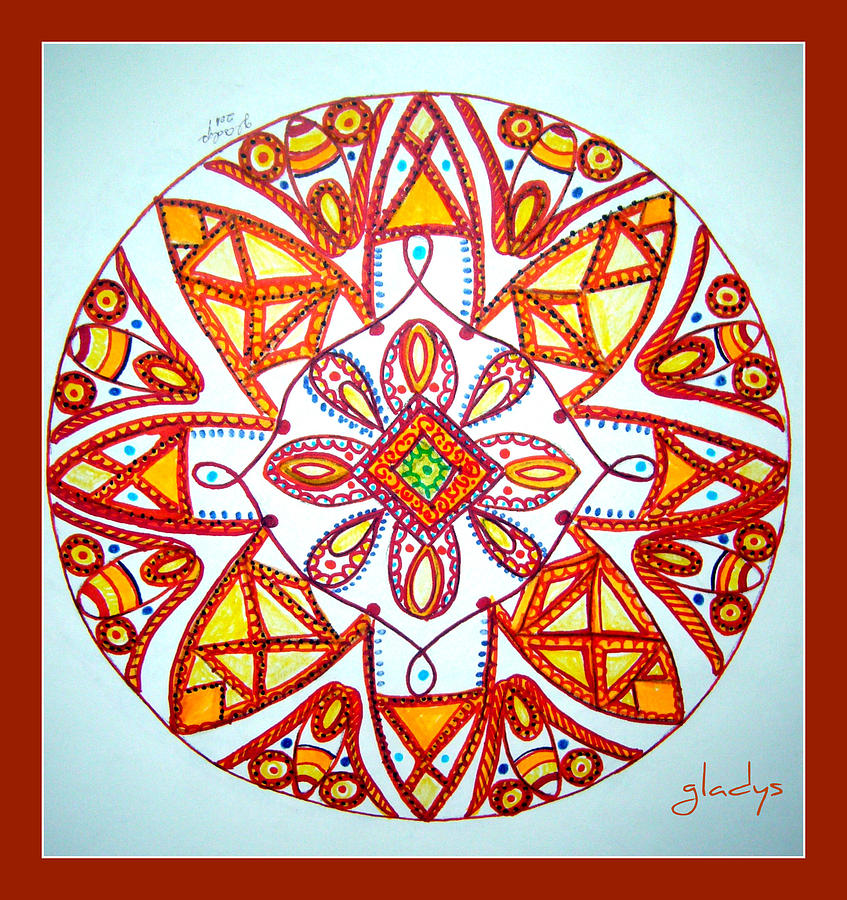 847x900 Kaleidoscope Drawing By Gladys Childers