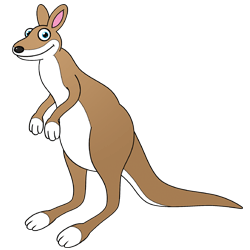 250x250 Cartoon Kangaroos Step By Step Drawing Lesson
