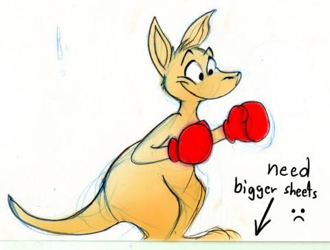 480x364 Cartoon Drawing Of A Boxing Kangaroo Illustration