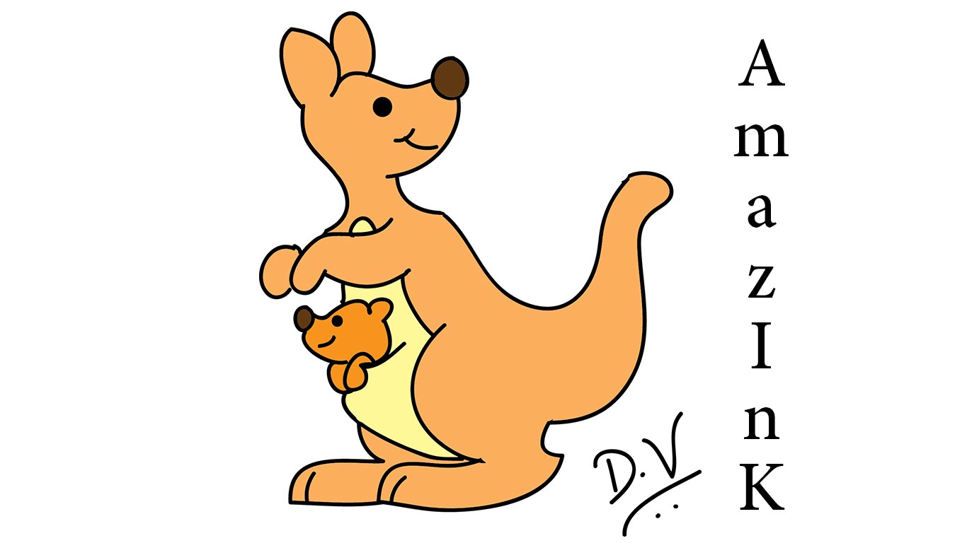 1366x768 Learn How To Draw A Kangaroo With Baby