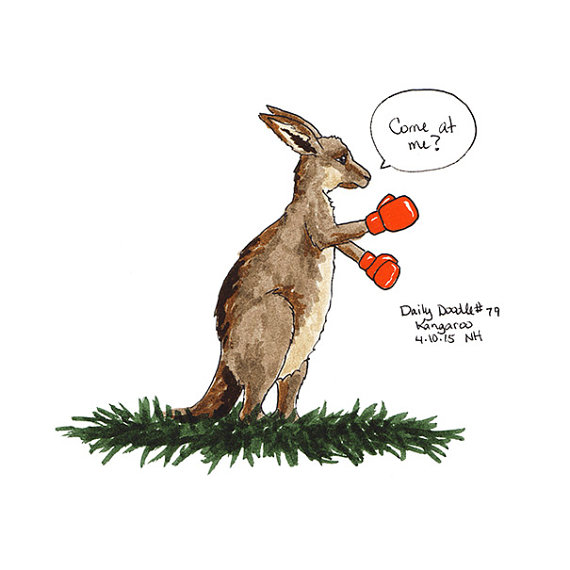570x570 No.79 Kangaroo Illustration Daily Doodle