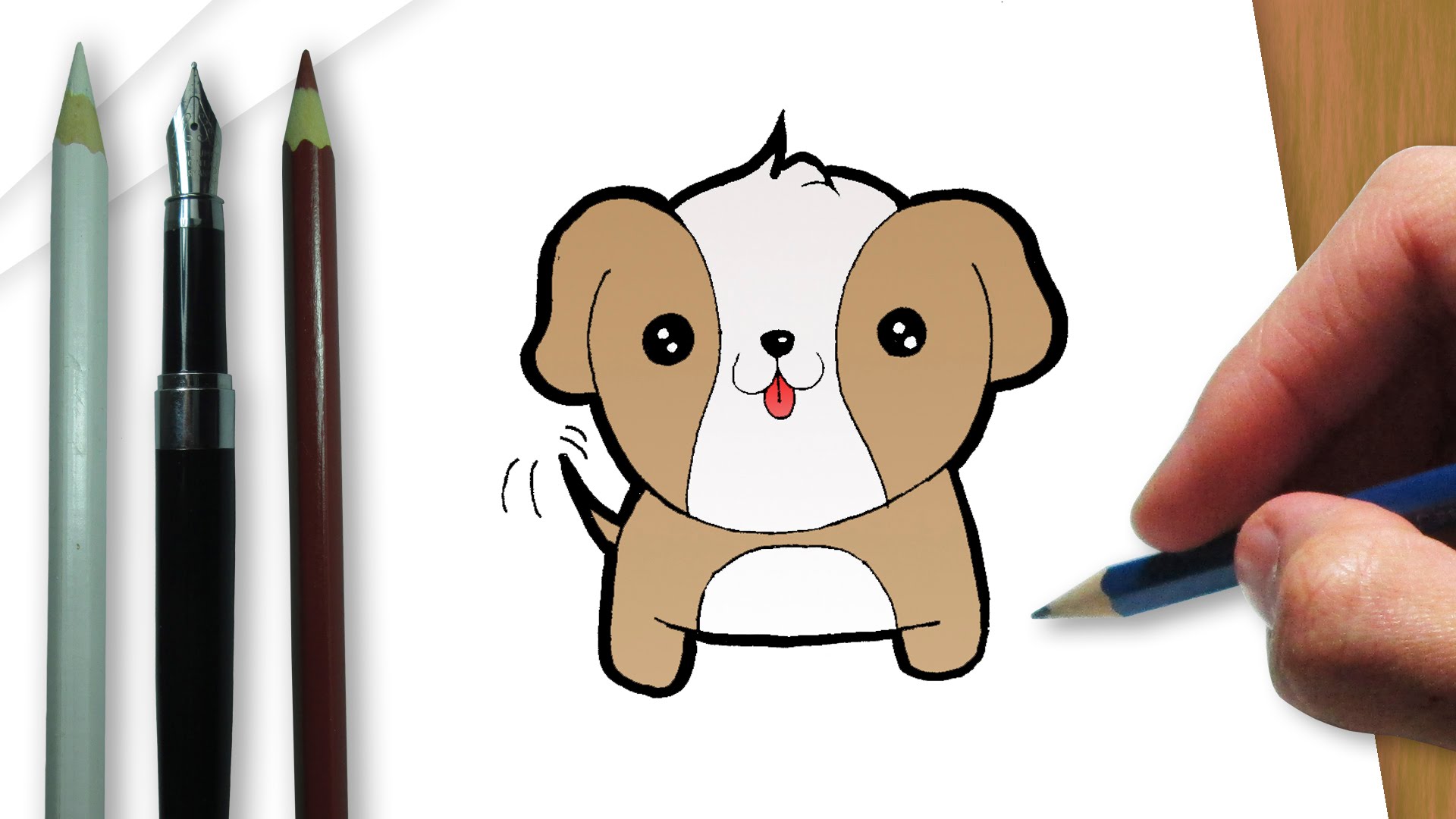 1920x1080 How To Draw A Kawaii Dog