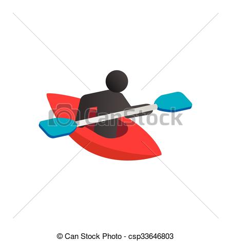 450x470 Kayak Isometric 3d Icon On A White Background. Kayaking Vector