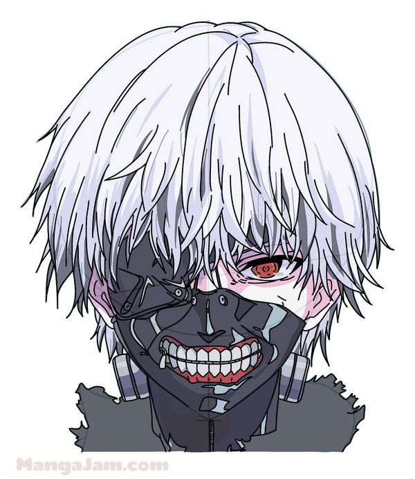 600x691 How To Draw Kaneki Ken From Tokyo Ghoul Step By Step Diy Drawing