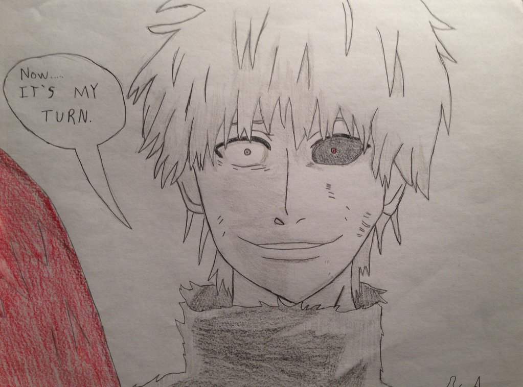 1023x758 My Drawing Of Ken Kaneki (Tokyo Ghoul) By Roberutoomega54