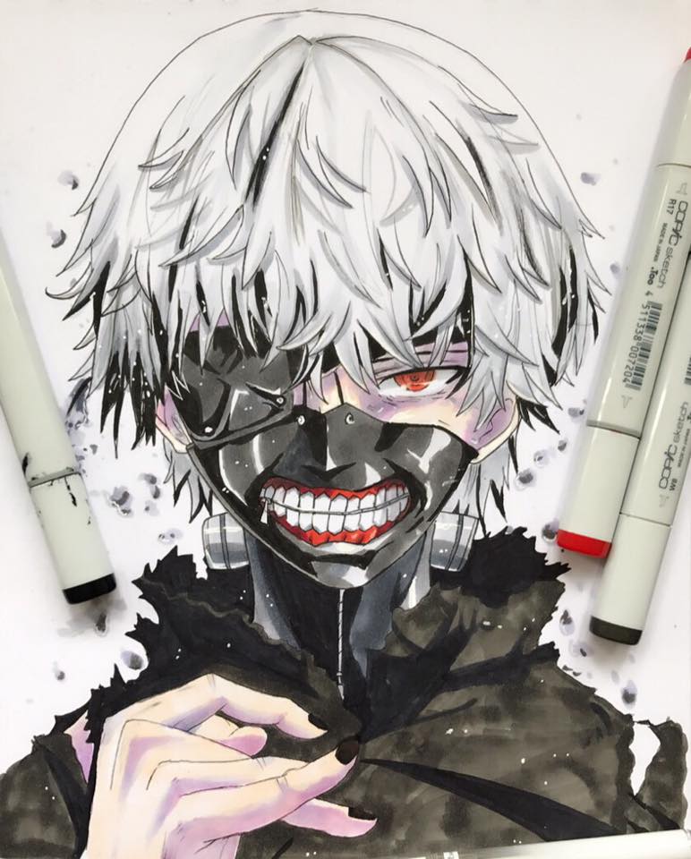 Ken Kaneki Drawing at GetDrawings | Free download