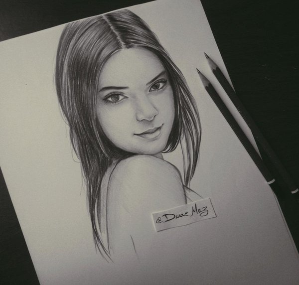 600x572 Artist On Twitter My Drawing Of Kendall Jenner ) @kendalljenner