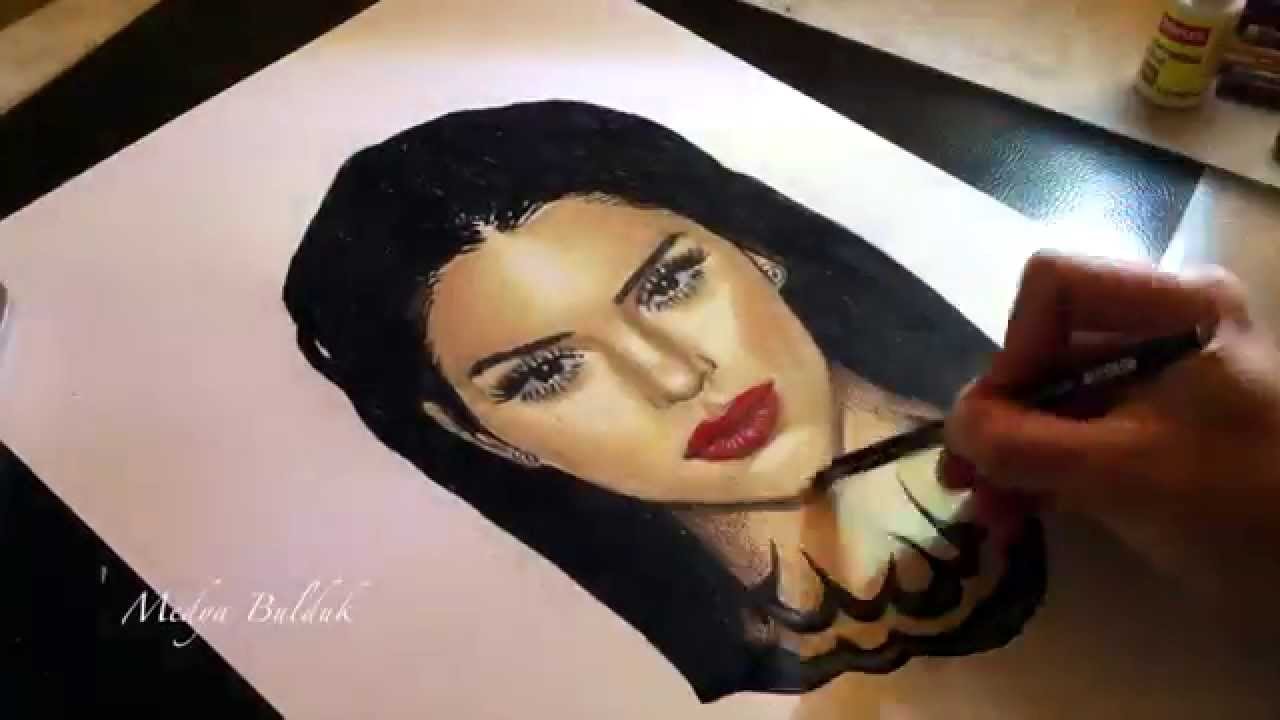 1280x720 Drawing Kendall Jenner