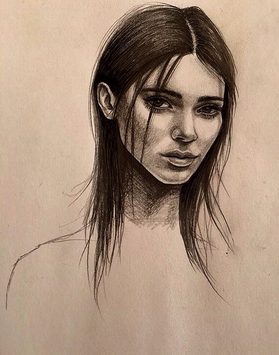 571x725 Kendall Jenner Kil Drawings, Sketchbooks And Sketches