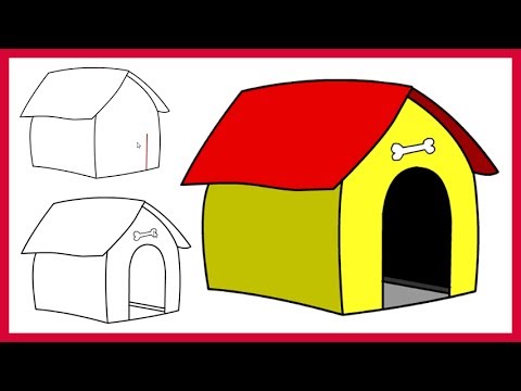 480x360 How To Draw A Cartoon Dog House Super Easy Step By Step For Kids