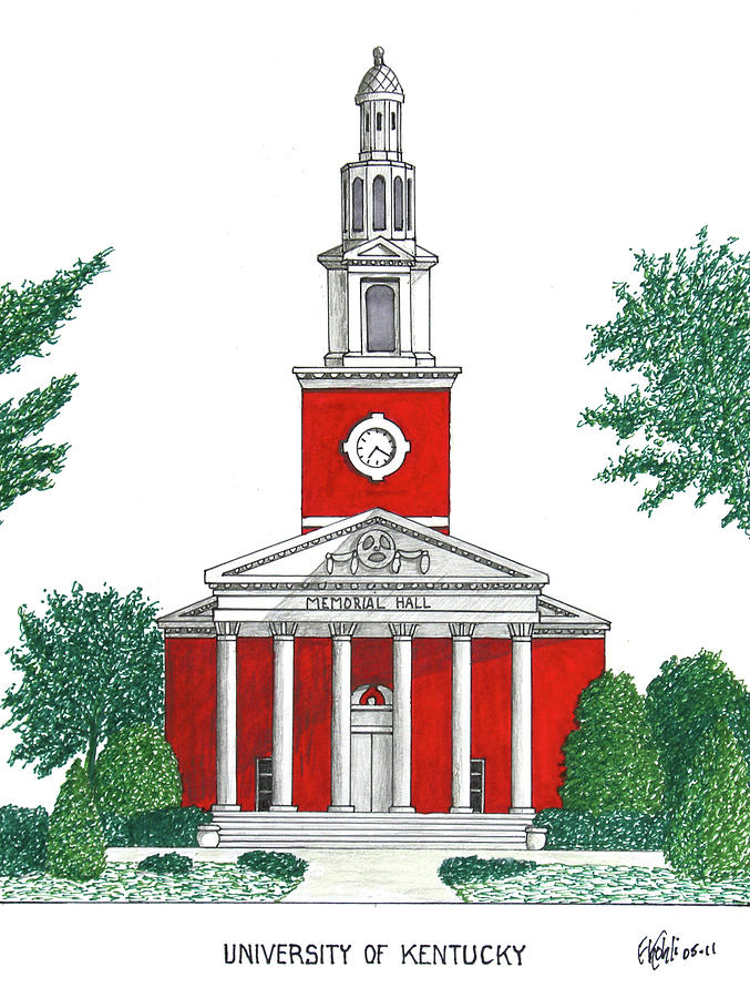 677x900 University Of Kentucky Drawing By Frederic Kohli