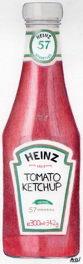 283x900 Tomato Ketchup Drawing By Bav Patel